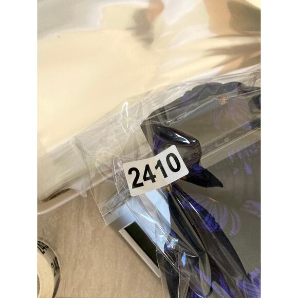 Ava & Viv Top 2X Floral V-Neck Stretch Short Sleeve Flare Blue Black Blouse - Picture 14 of 16